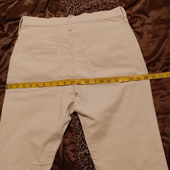 J. Crew Re- Imagined Women Sz30P Ivory Straight Leg Corduroy Pants - Picture 12 of 13